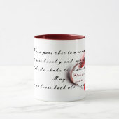 Metallherz mit Shakespeares Sonnet 18 Tasse (Zentrum)