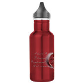 Metallherz mit Shakespeares Sonnet 18 Trinkflasche (Links)