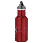 Metallherz mit Shakespeares Sonnet 18 Trinkflasche (Rechts)