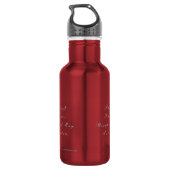 Metallherz mit Shakespeares Sonnet 18 Trinkflasche (Rückseite)