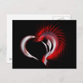 Metallherz Postkarte (Vorne/Hinten)