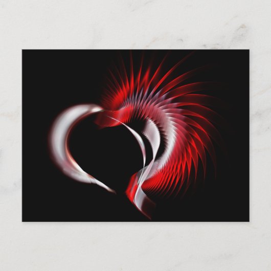 Metallherz Postkarte (Vorderseite)