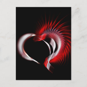 Metallherz Postkarte