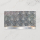 Metallhintergrund | Hammersäge | QR-Code Visitenkarte (Rückseite)