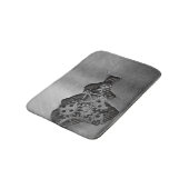 Metallhintergrund mit mechanischem Schaden Badematte (Schrägansicht)