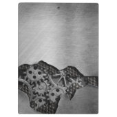 Metallhintergrund mit mechanischem Schaden Klemmbrett (Rückseite)