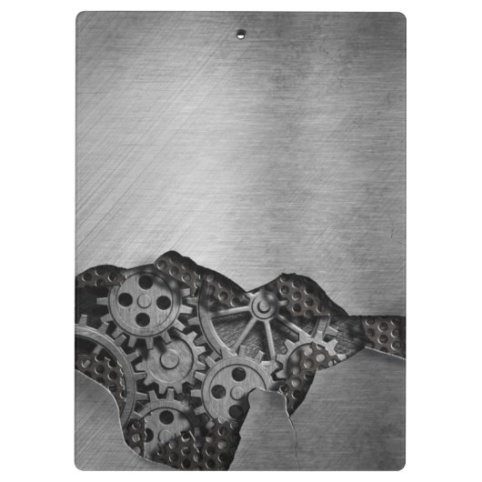 Metallhintergrund mit mechanischem Schaden Klemmbrett (Rückseite)