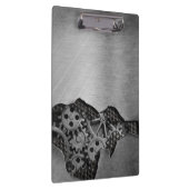 Metallhintergrund mit mechanischem Schaden Klemmbrett (Rechts)