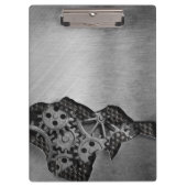 Metallhintergrund mit mechanischem Schaden Klemmbrett (Vorderseite)