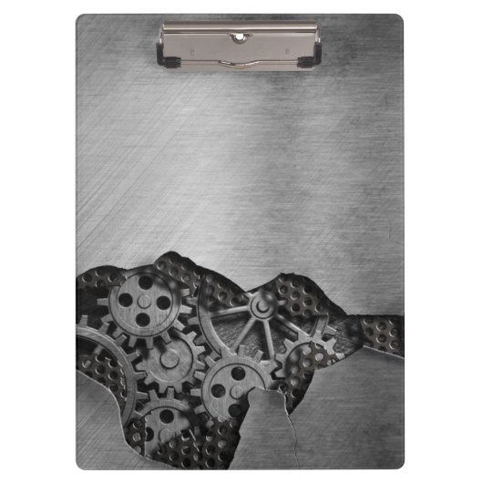 Metallhintergrund mit mechanischem Schaden Klemmbrett (Vorderseite)