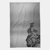 Metallhintergrund mit mechanischem Schaden Küchentuch (Vertikal)