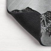 Metallhintergrund mit mechanischem Schaden Mousepad (Ecke)