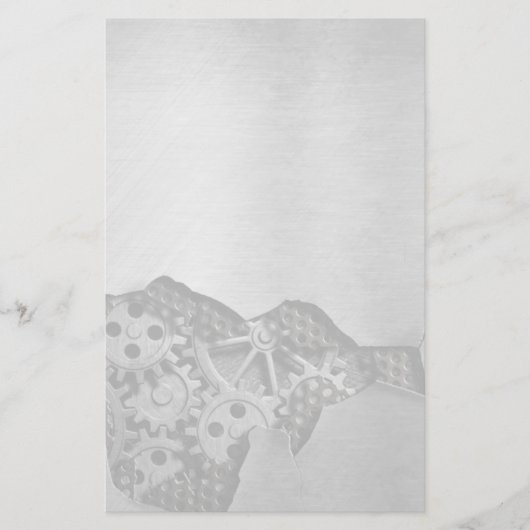 Metallhintergrund mit mechanischer Beschädigung Briefpapier (Vorderseite)
