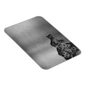Metallhintergrund mit mechanischer Beschädigung Magnet (Rechte Seite)