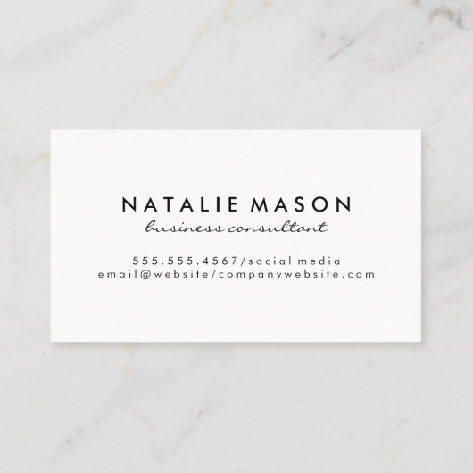 Metallhintergrund | Monogramm Visitenkarte (Rückseite)