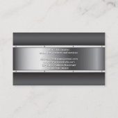 Metallhintergrundbiersymbol Visitenkarte (Rückseite)