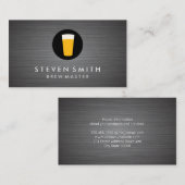 Metallhintergrundbiersymbol Visitenkarte (Vorne/Hinten)