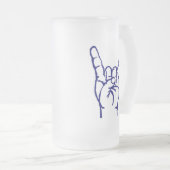 Metallhorn-Tasse Mattglas Bierglas (VorderseiteRechts)