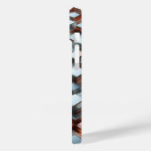 Metallic 3D Block Phone Case - Industrial Silver  (Rückseite / Links)