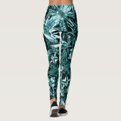 Metallic Abstract 101 Deep Teal Leggings (Rückseite)