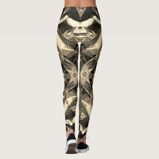 Metallic Abstract 101 Sepia Leggings (Rückseite)