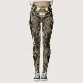Metallic Abstract 101 Sepia Leggings (Vorderseite)