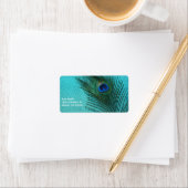 Metallic Aqua Adressaufkleber (Insitu)