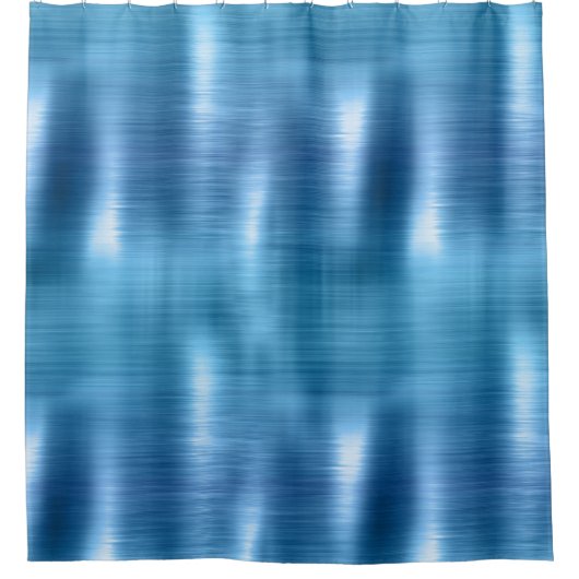 Metallic Aqua Blue Duschvorhang (Vorderseite)