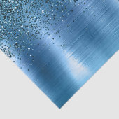 Metallic Aqua Blue Sparkle Glitzer Seidenpapier (Ausschnitt)