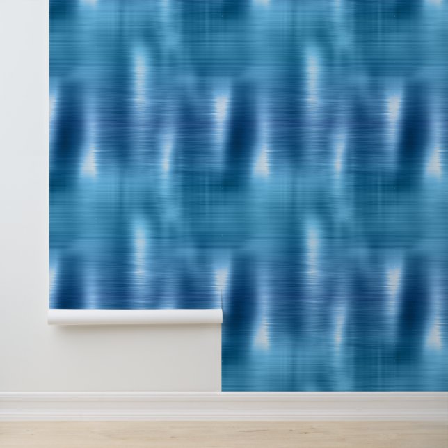 Metallic Aqua Blue Tapete (Anwendung)