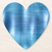 Metallic Aqua Blue Untersetzer (Vorderseite)