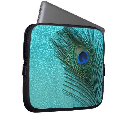 Metallic Aqua Laptopschutzhülle (Vorne Rechts)