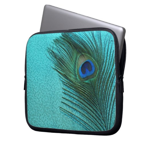 Metallic Aqua Laptopschutzhülle (Vorderseite Links)