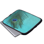Metallic Aqua Laptopschutzhülle (Vorne Knopf)