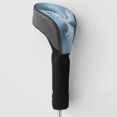Metallic Aquamarin Blue Silver Phoenix Monogram In Golf Headcover (angewinkelt)