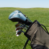 Metallic Aquamarin Blue Silver Phoenix Monogram In Golf Headcover (In SItu)