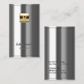 Metallic Author Business Card mit Gold-Logo Visitenkarte (Vorne/Hinten)