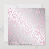 Metallic Baby Pink Taufe Einladung (Rückseite)