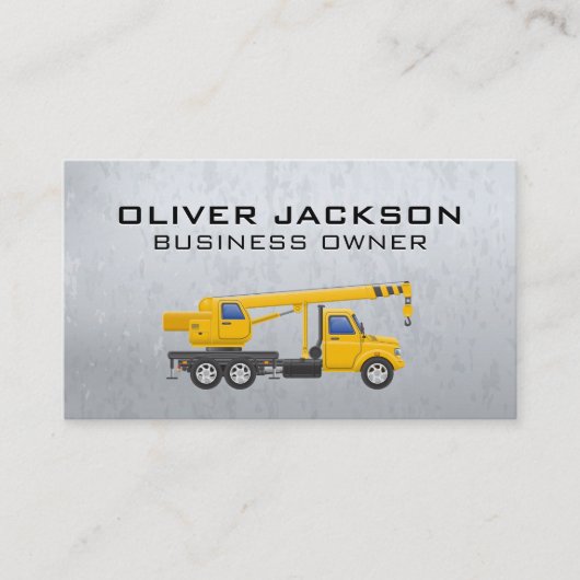 Metallic | Bauschleppfahrzeug Visitenkarte (Vorderseite)