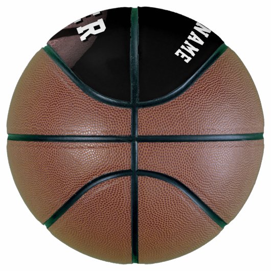 Metallic Black Player Team Name Number Basketball (Rechts)