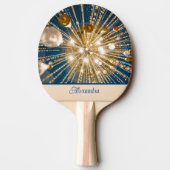 Metallic Bling Personalisiert Tischtennis Schläger (Rückseite)
