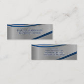 Metallic Blue Abstrakt Background Mini Visitenkarte (Vorne/Hinten)