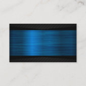 Metallic Blue Black | Unternehmen Visitenkarte (Rückseite)
