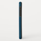 Metallic Blue Brushed Aluminium Look Case-Mate iPhone Hülle (Hinten/Links)