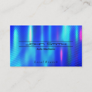 Metallic Blue Brushed Industrial Business Card Visitenkarte