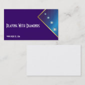 Metallic Blue Business Cards Visitenkarte (Vorne/Hinten)