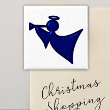 Metallic Blue Christmas Angel