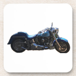 Metallic Blue Cruiser Style Moto Bike Vatertag Getränkeuntersetzer