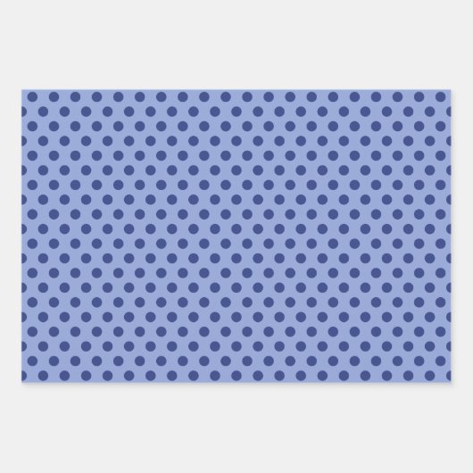Metallic Blue Dot Weihnachtswrapping Paper Sheets Geschenkpapier Set (Vorderseite 3)