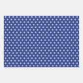 Metallic Blue Dot Weihnachtswrapping Paper Sheets Geschenkpapier Set (Vorderseite 2)